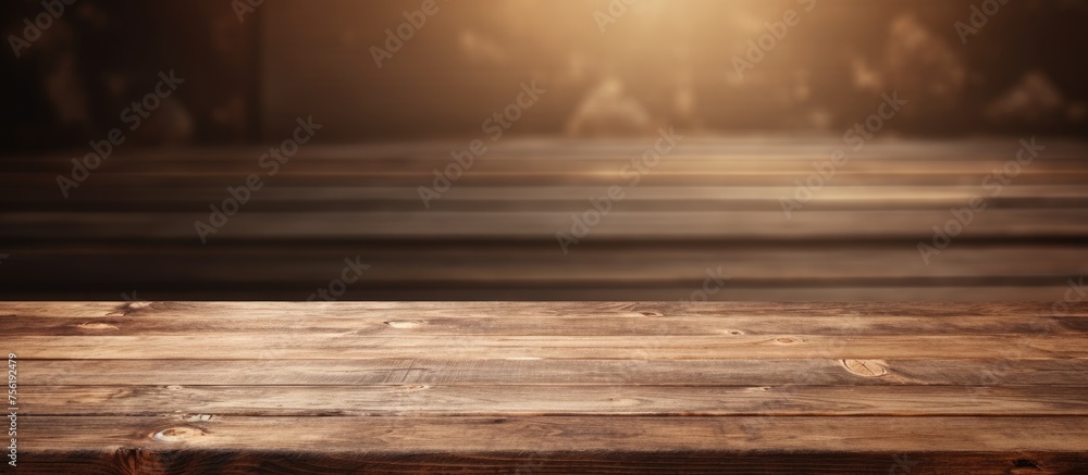 festive wooden table with empty space for product advertisement festive wooden table with empty space for product advertisement