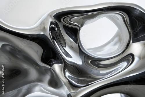 This is a close-up photo of a glossy object with flowing, organic shapes and smooth, fluid-like curves reminiscent of petals or liquid forms. abstract background fluid and flower forms