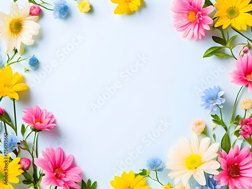 frame with flowers photo