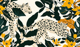 seamless leopard pattern.