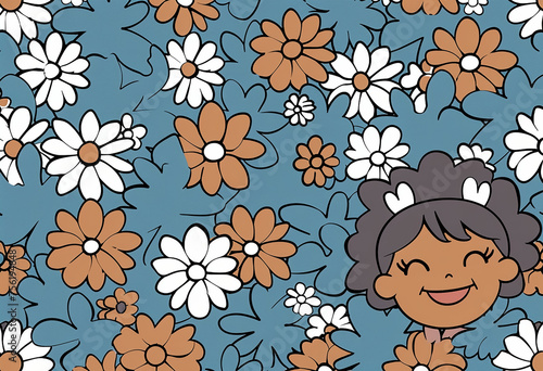 seamless pattern with flowers