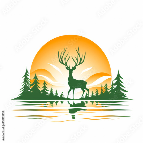 Logo illustration  vector  simple  Deer --no text --chaos 30 --style raw --stylize 250 Job ID  801bb8c4-1414-4f73-88fa-b3f06b8ba35e