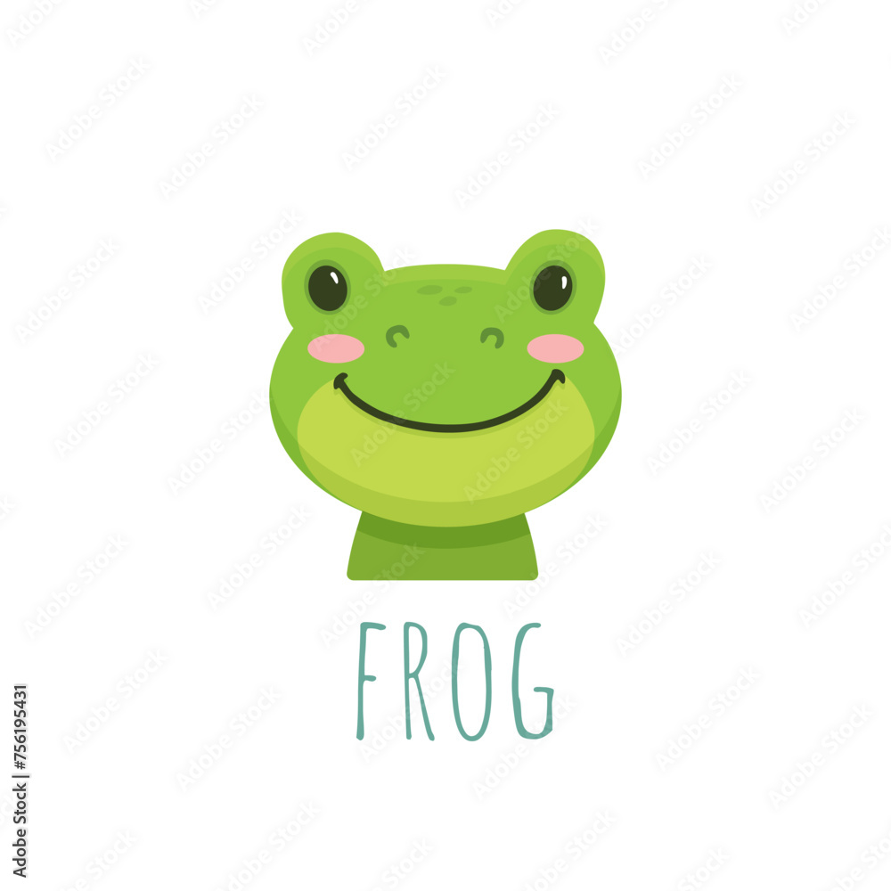 cute cartoon frog. Animal in flat style. Little frog face for cards, magazins, banners. Vector illustration
cute cartoon frog. Animal in flat style. Little frog face for cards, magazins, banners. Vector illustration
