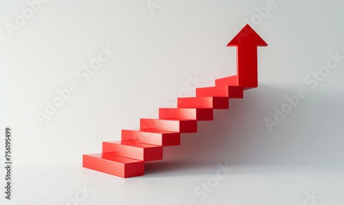 Red Arrow  stock market and finance background design for business  economy and global inflation. Graphic  seo or marketing strategy graphic wallpaper for banking  investment growth and trading.
