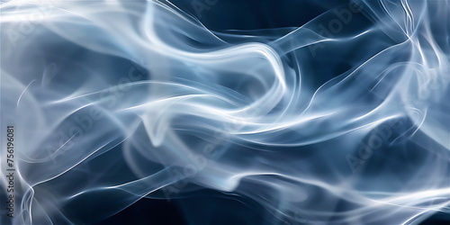 abstract white smoke with black background