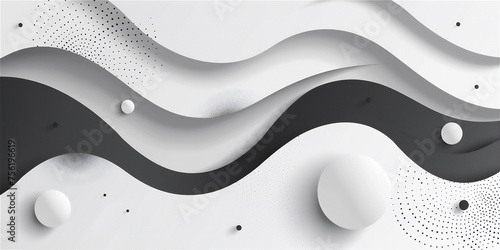 black and white abstract curve background