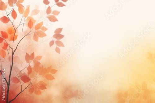 An illustration of a tree with red leaves on a white background