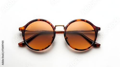 round brown sunglasses, generative ai