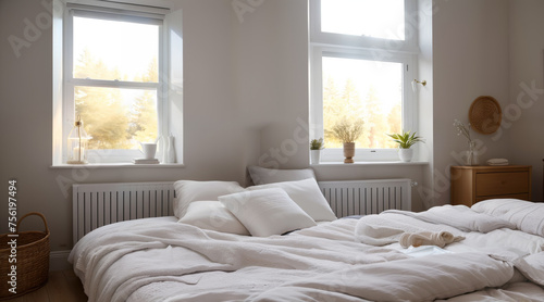 Cozy Bedroom Interior with Morning Light