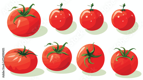 Design vector image icons tomato flat vector isolate