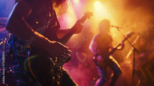 band performing in concert