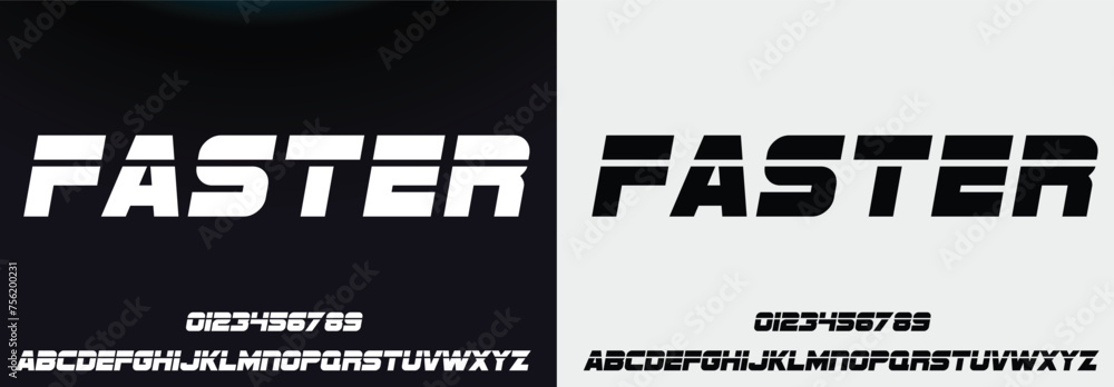 Obraz premium Modern Bold Font. Regular Italic Number Typography urban style alphabet fonts for fashion, sport, technology, digital, movie, logo design, vector illustration