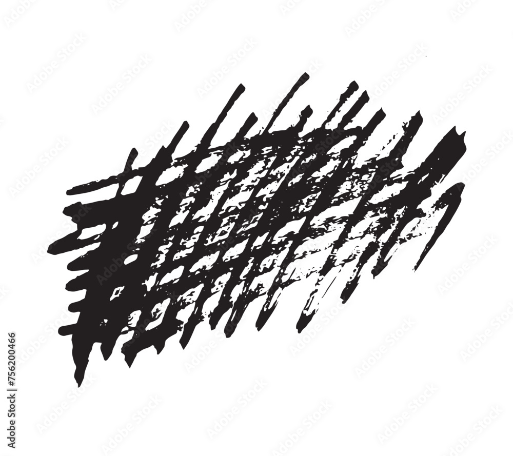 Grunge black brush stroke isolated on white, free hand vector illustration Grunge black brush stroke isolated on white, free hand vector illustration