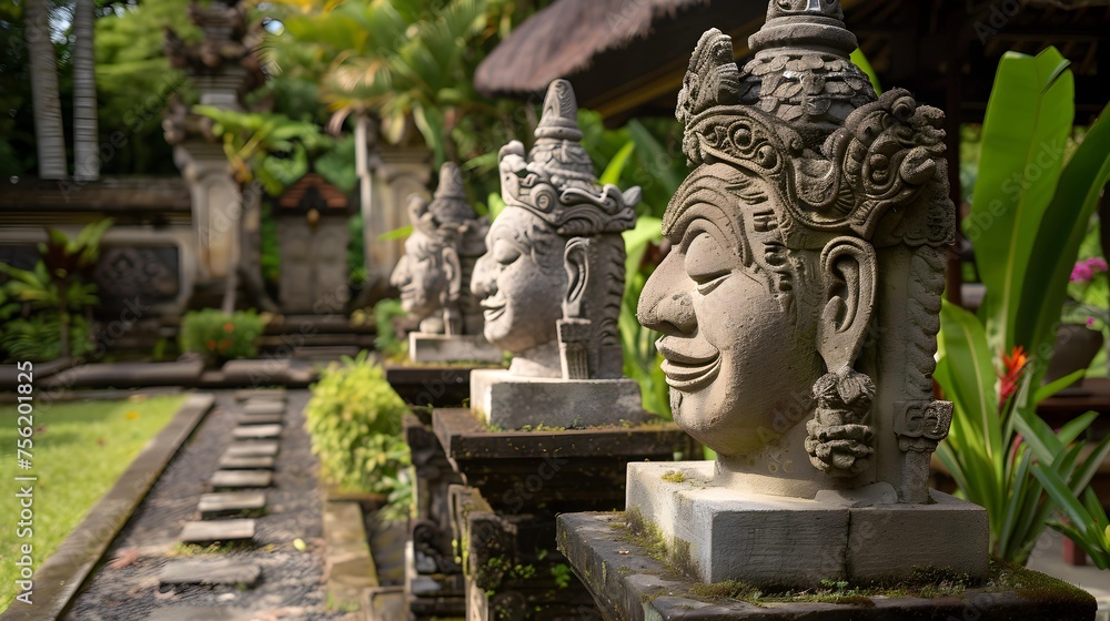 Balinese stone sculpture art and culture