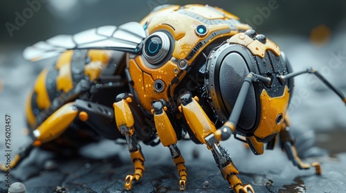 A biomimetic robot bee. The concept of modern technologies © CaptainMCity