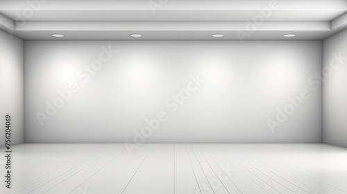 Wallpaper Mural empty room with soft lighting and a gradient of grey to white background for product display or presentation design use. Torontodigital.ca