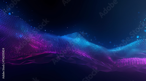 Abstract digital wave technology background