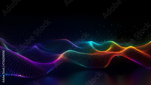 Abstract digital wave technology background © ma