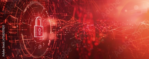 Network protection or Cyber security. Cyber technology web services for business and internet project. a background for cyber security with copy space