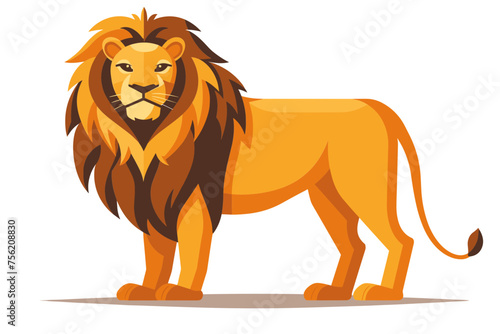 Distinctive Cartoon Lion on White Background, Svg Clipart