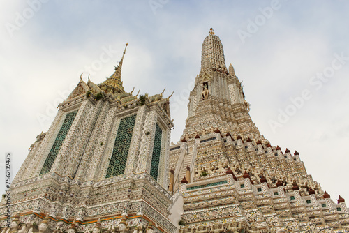 Chedi and Giant or Yak Wat Arun at Phra Prang, Wat Arun, Arun temple Bangkok © Tatiana Kashko