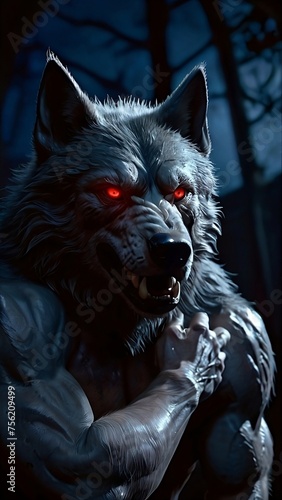 werewolf mystic, dark fantasy, realistic photo, high detail, digital painting, cinematic, stunning, hyper-realistic, sharp focus, high resolution 8k, insanely detailed 