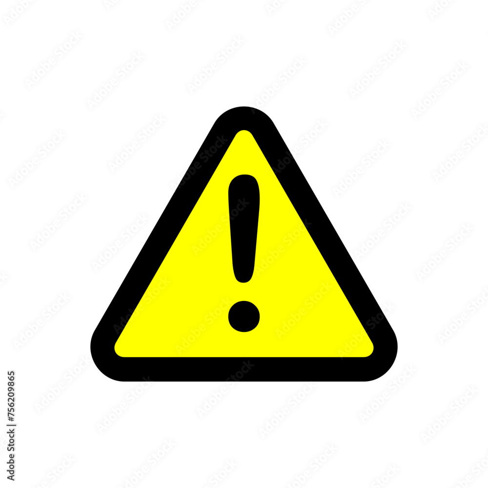 caution warning sign on yellow background vector caution warning sign on yellow background vector