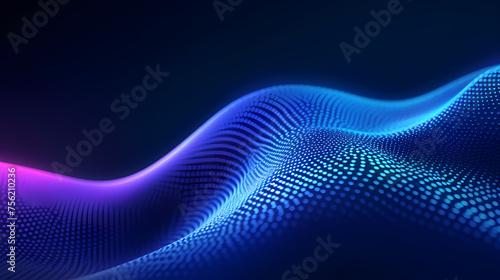 Abstract digital wave technology background