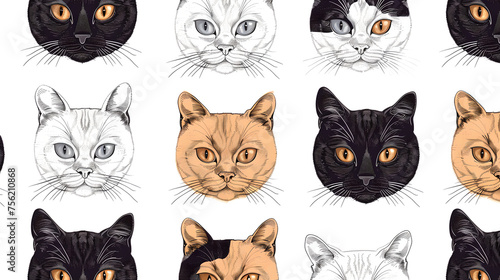Gallery of Charming Cat Faces with Expressive Eyes  Generative AI