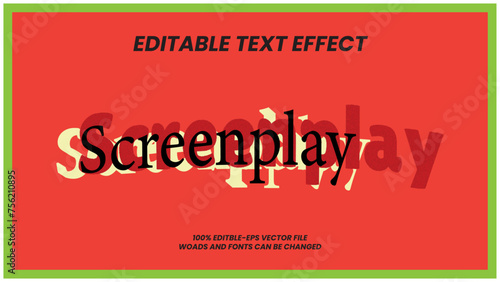 screenplay retro text effect