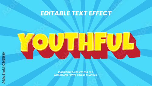 youthful retro text effect