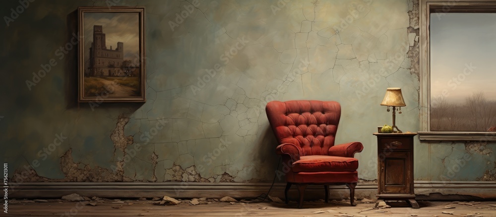 Room with a chair - obrazy, fototapety, plakaty 