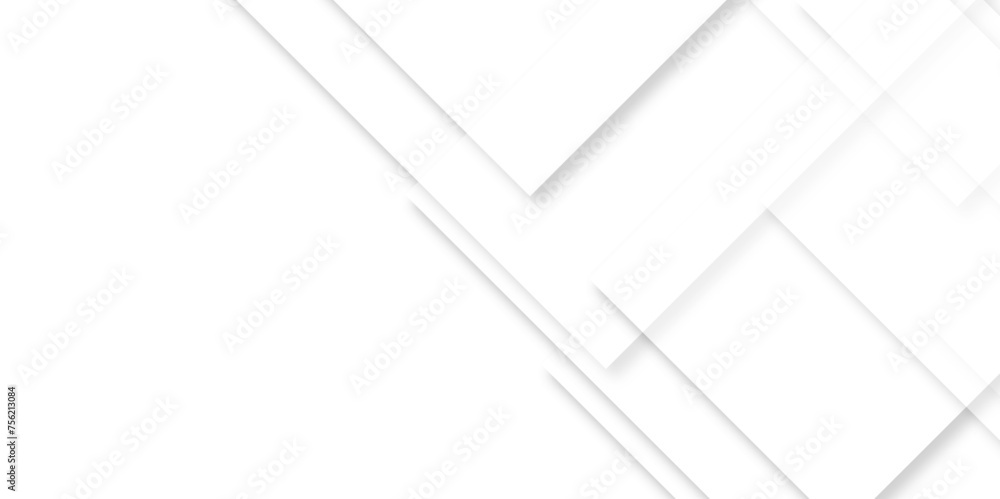 Abstract white background with diamond and triangle shape in modern abstract pattern design .abstract seamless modern white color technology concept geometric white line vector background.