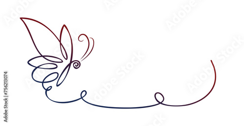 The symbol of a flying stylized butterfly.