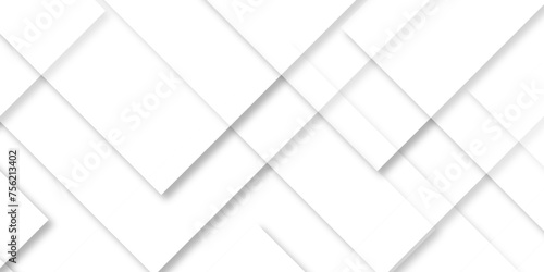 Abstract white background with diamond and triangle shape in modern abstract pattern design .abstract seamless modern white color technology concept geometric white line vector background. photo