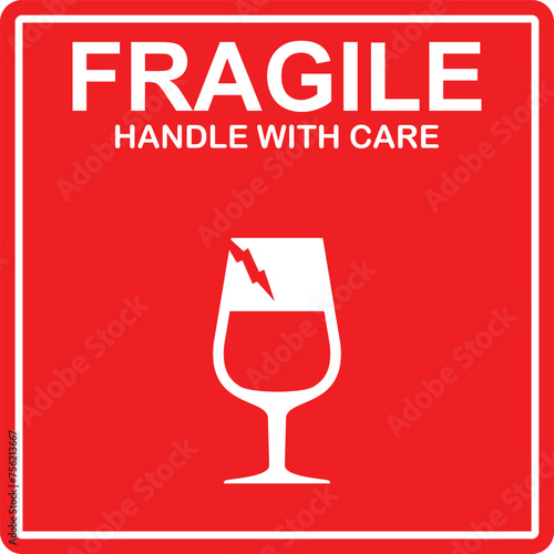 Fragile, Handle with care, sticker