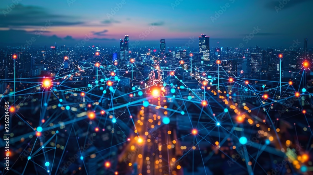 Fototapeta premium A seminar on the impact of 5G technology on remote work