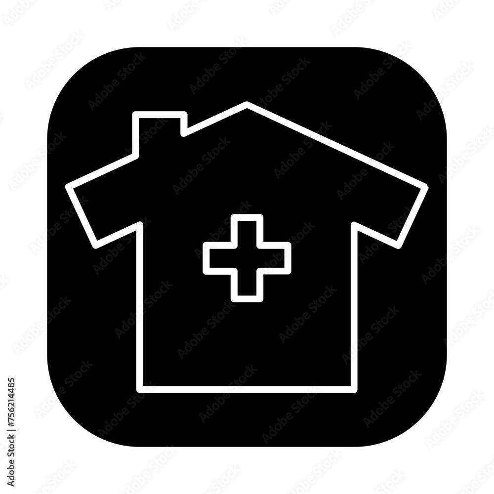 Hospital Medical Glyph Icon black and white Hospital Medical Glyph Icon black and white