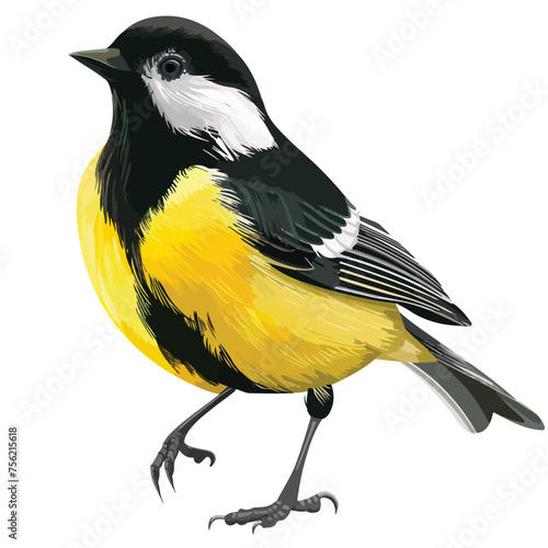 Great Tit Clipart Clipart isolated on white backgroud photo
