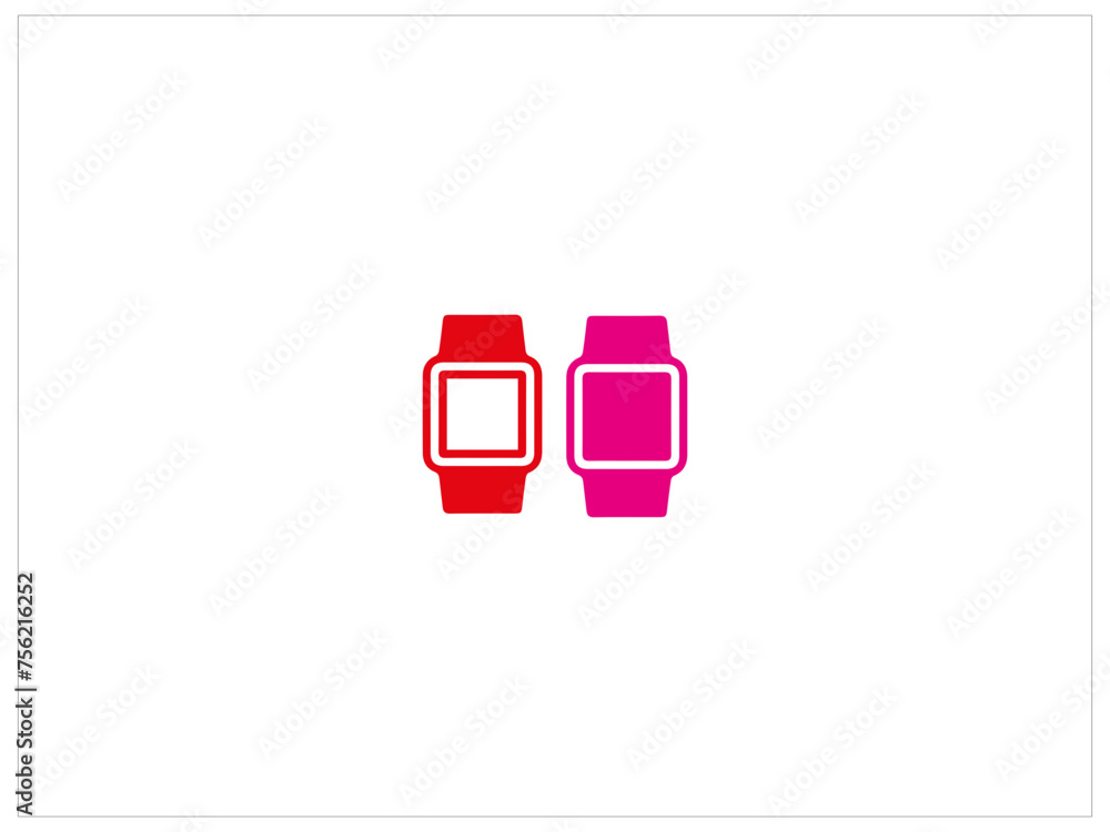 Smart watch logo and icon illustration. Smart watch logo and icon illustration.