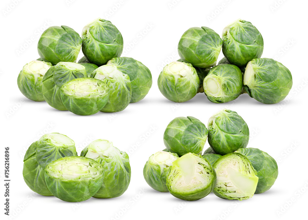 Fototapeta premium Brussel Sprouts isolated on transparent png
