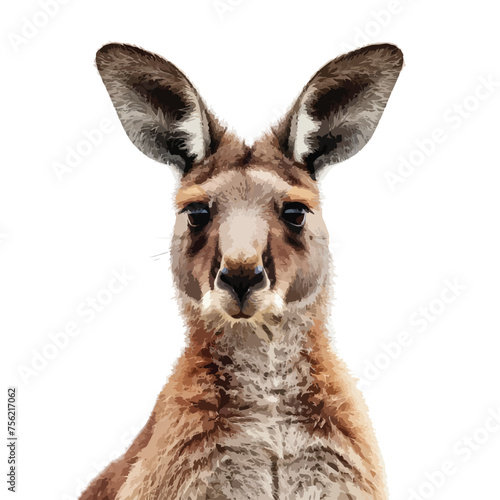 Kangaroo Portrait Clipart Clipart isolated on white background
