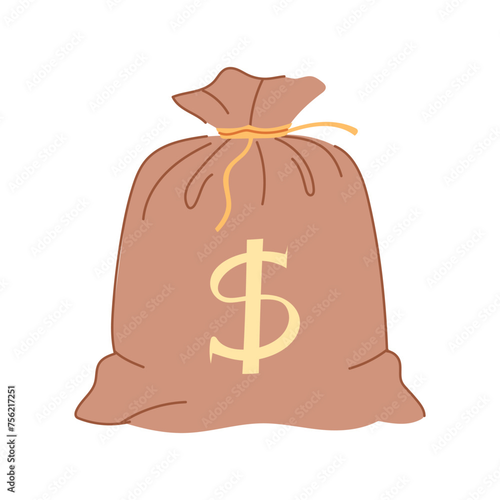 sack money bag cartoon vector illustration sack money bag cartoon vector illustration