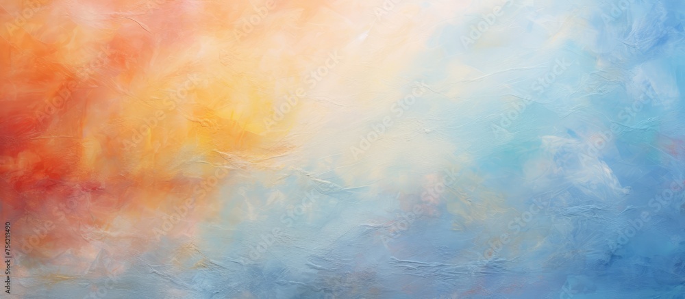 Abstract Oil Painting with Multicolored Texture and Rough Brushstrokes Abstract Oil Painting with Multicolored Texture and Rough Brushstrokes
