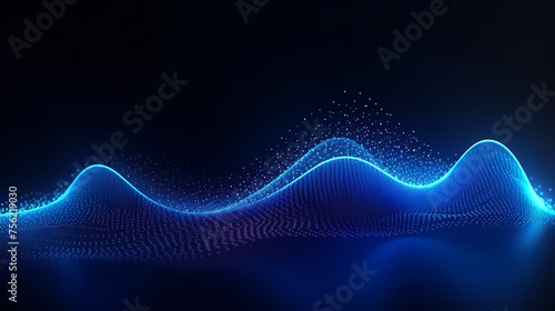 Dynamic waves mesmerizing abstract technology background