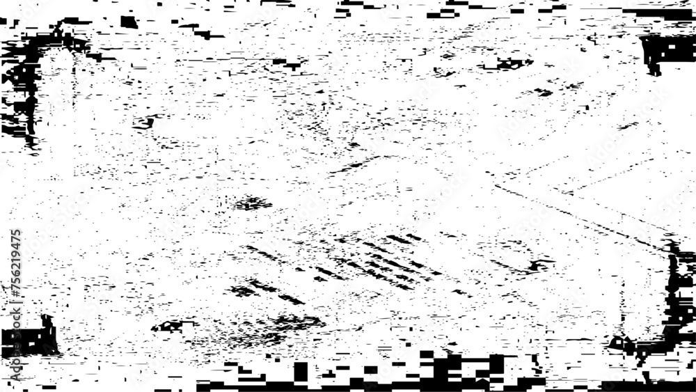 Naklejka premium Rough black and white texture vector. Distressed overlay texture. Grunge background. Abstract textured effect. Vector Illustration. Black isolated on white background.