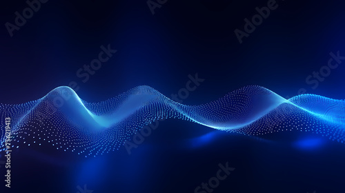 Dynamic waves mesmerizing abstract technology background