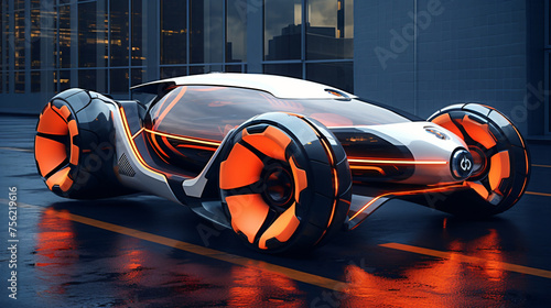 Futuristic concept cars