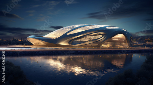 Futuristic sports stadiums