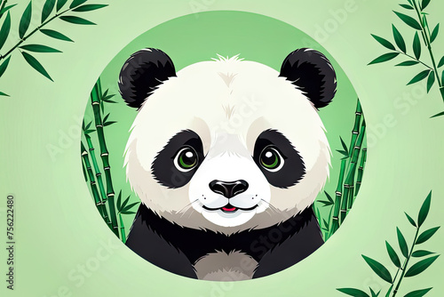 panda with a smile  baby panda  panda  cartoon